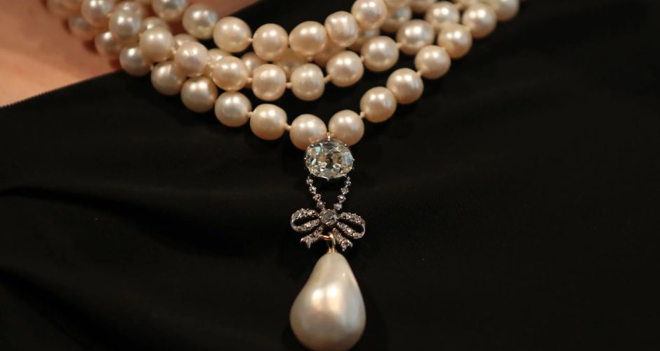 Marie Antoinette's Natural Pearl and Diamond Pendant