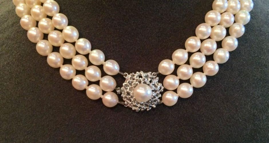 vanderbilt Triple-Strand Natural Pearl Necklace